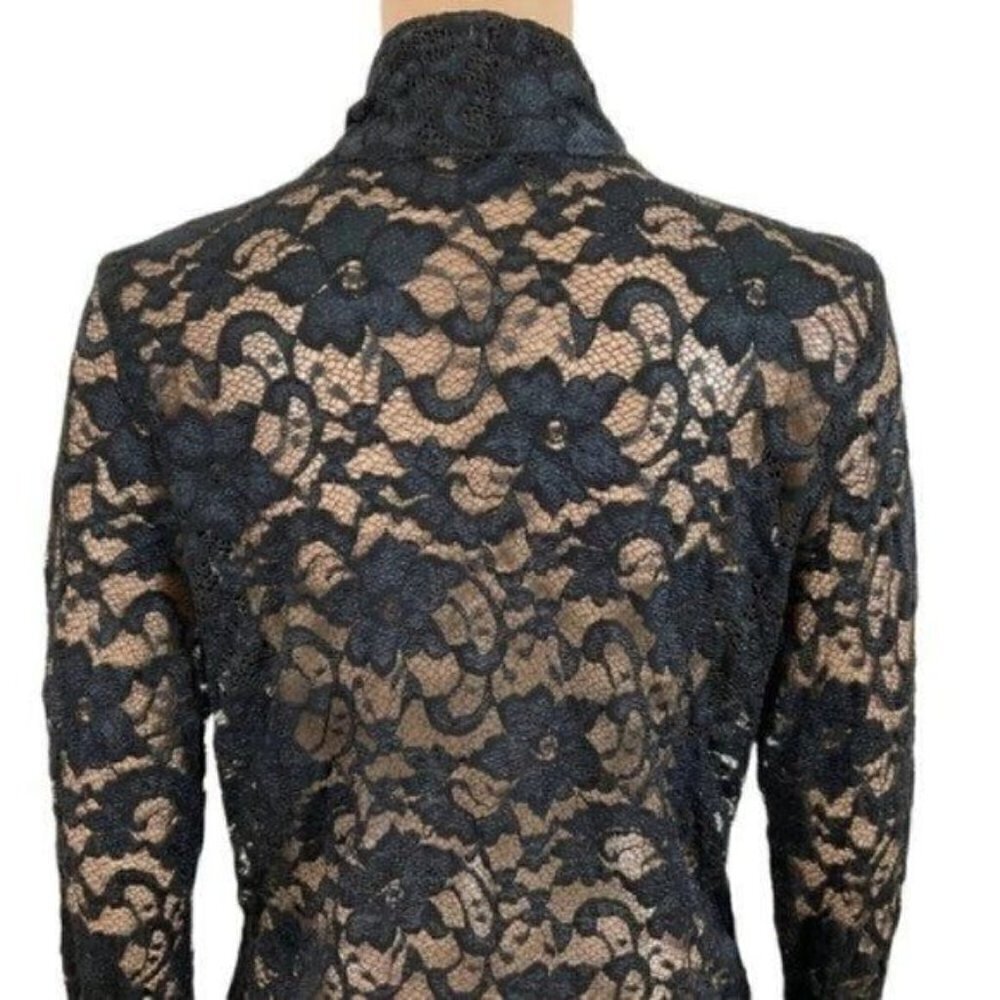 Vintage Also Know As Sheer floral one button closure blouse top size Medium - Picture 8 of 13